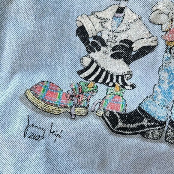 Vintage 1993 Jerry Leigh Looney Tunes Jean Shorts High Rise M - Picture 8 of 12